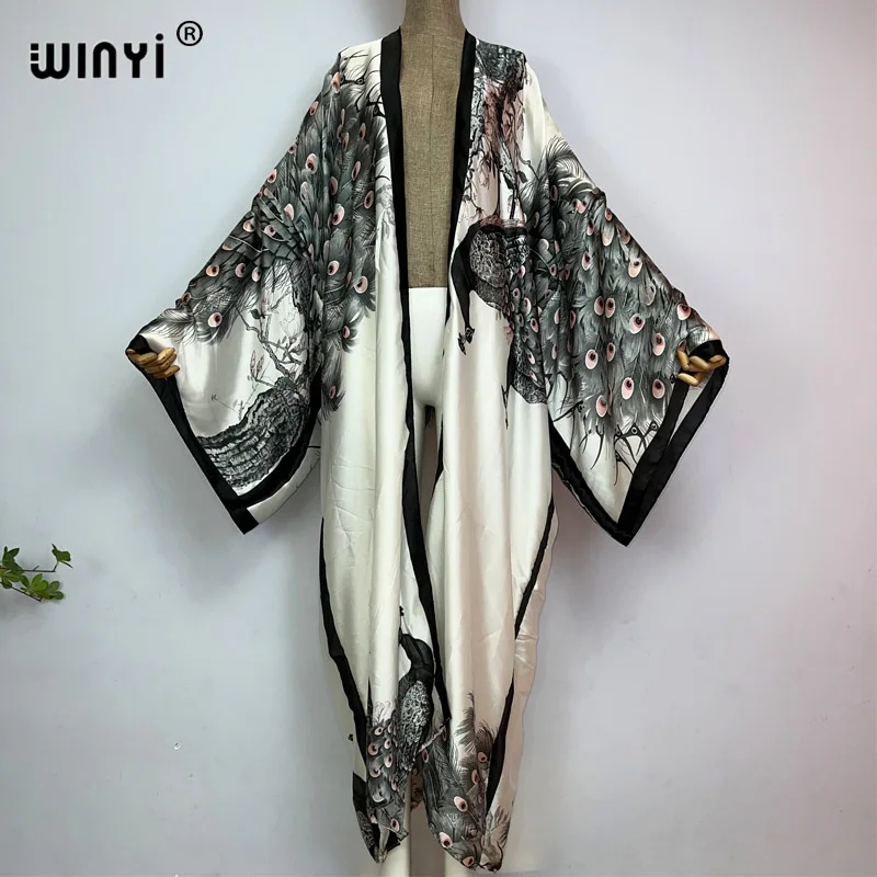 Young Women'S Formal Wear - WINYI letnia klasyczna nadruk z pawiem