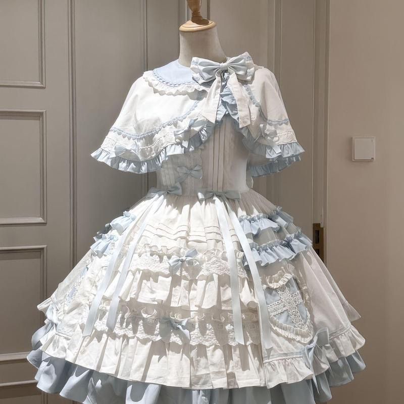 Shift Dress Sleeveless - Japońskie Cosplay Lolita Dwuczęściowe Zestawy Sukienek