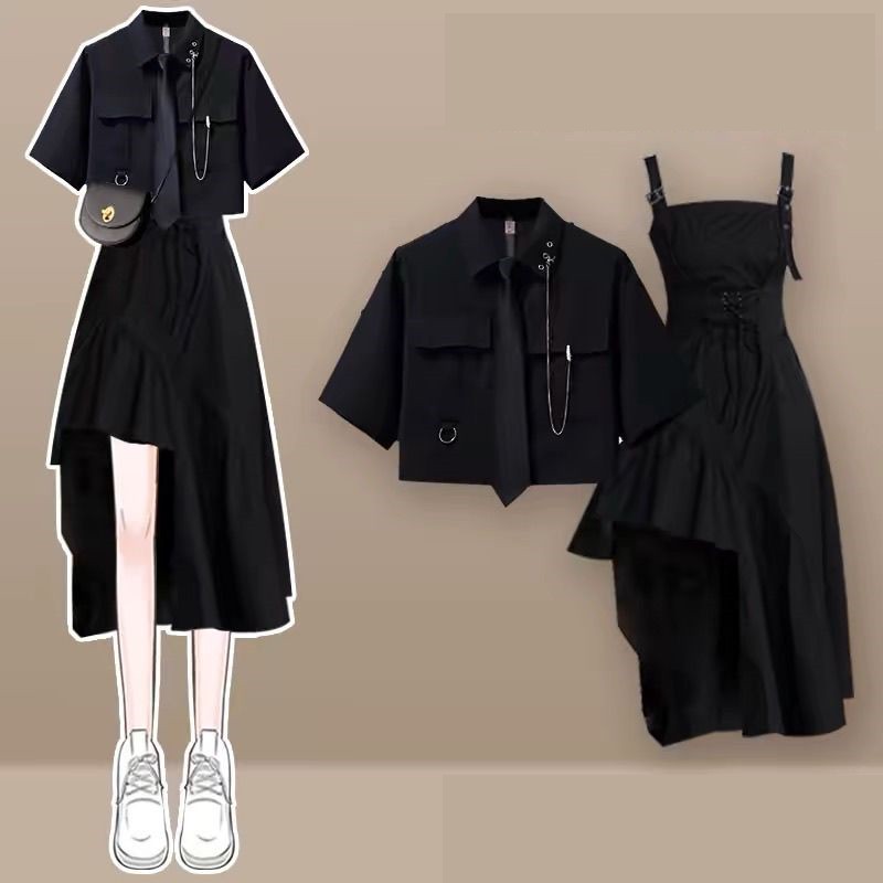 Women Formal Wear For Summer - Damski letni zestaw modny 2026: asymetryczna