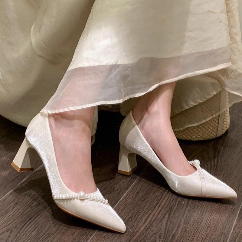 Women Formal Wear For Summer - Eleganckie czółenka na słupku ze szpiczastym