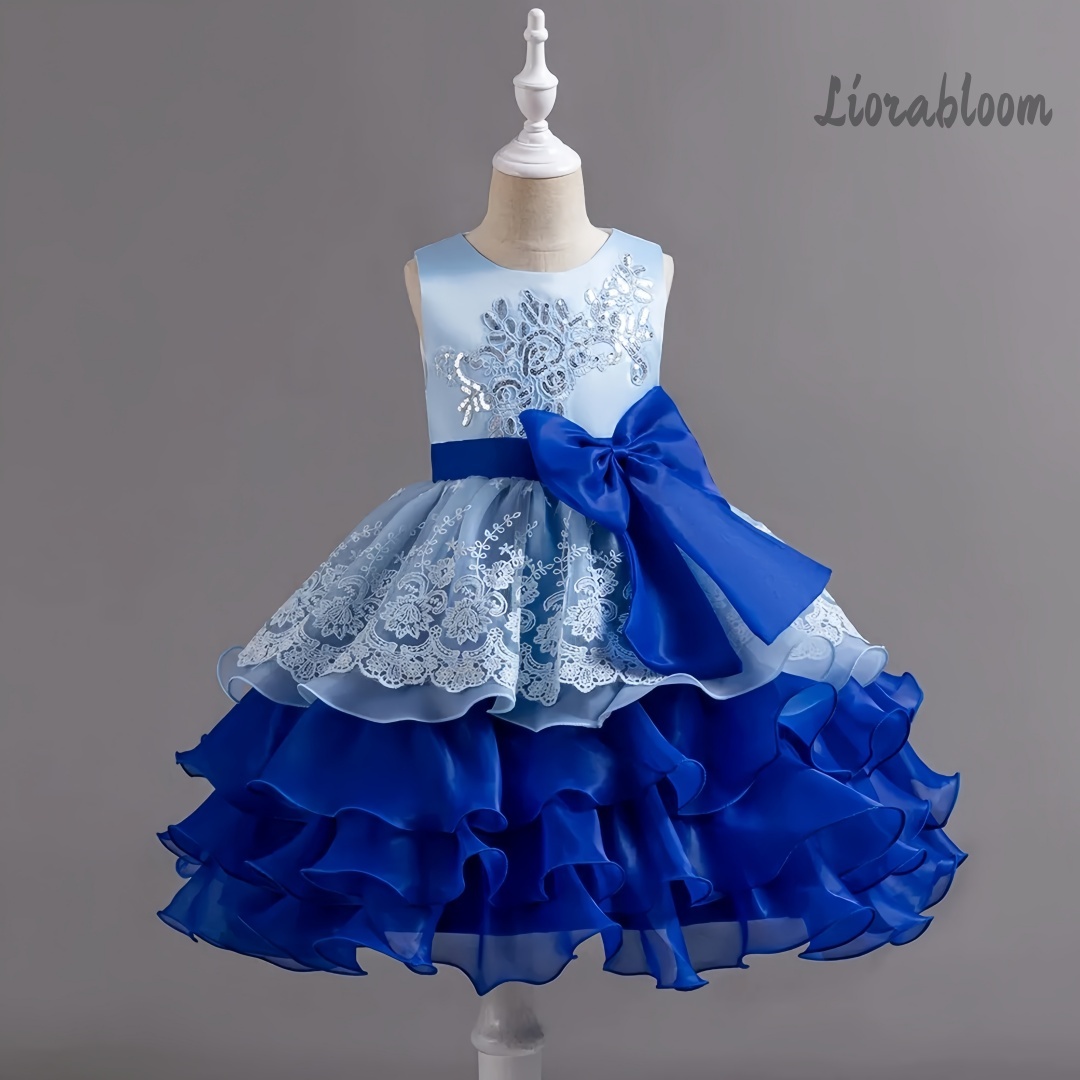 Large Women'S Formal Wear - Sukienka dla dziewczynki z dużą kokardą,