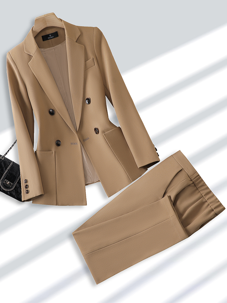 Women Formal Wear Blazer Set - Modny damski garnitur ze spodniami formalny