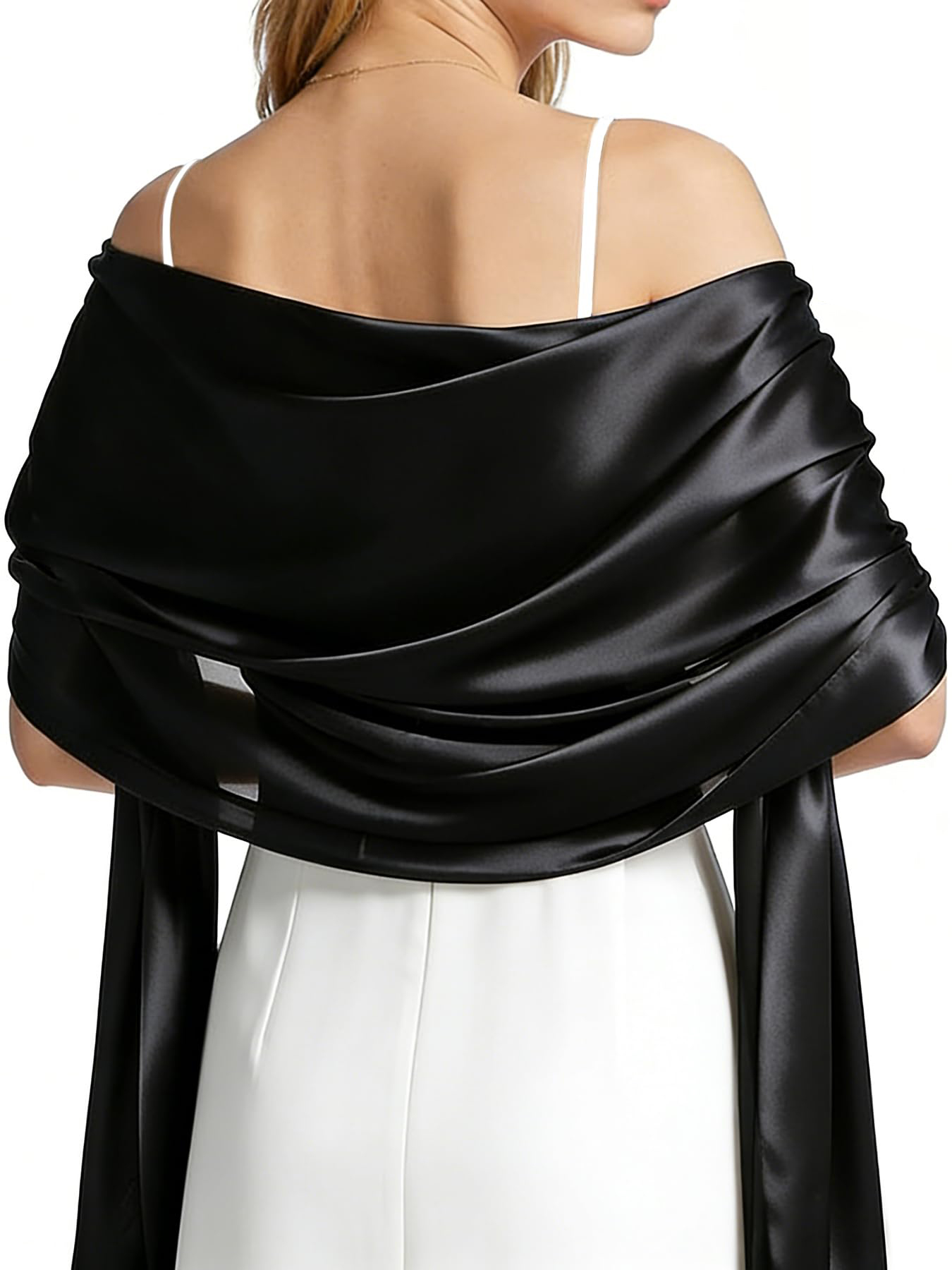 Women Formal Wear For Summer - Satynowy szal damski do sukienek wieczorowych