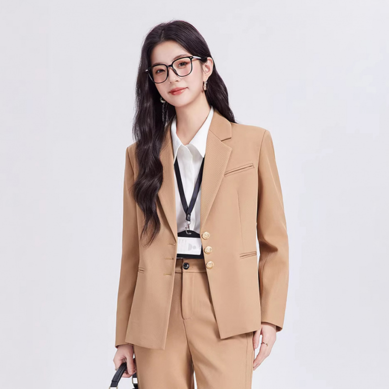 High End Women'S Formal Wear - Damski garnitur w kolorze khaki, wysokiej