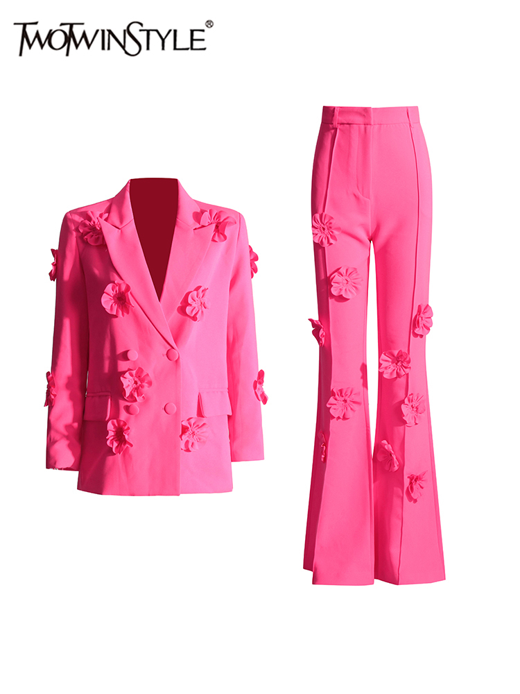Women'S Formal Wear Suit - TWOTWINSTYLE Spliced Appliques Elegant Set For