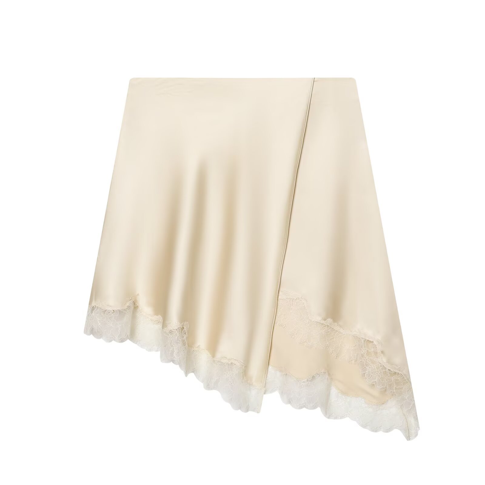 Yellow Formal Wear Women - Elegancka damska spódnica z satyny z
