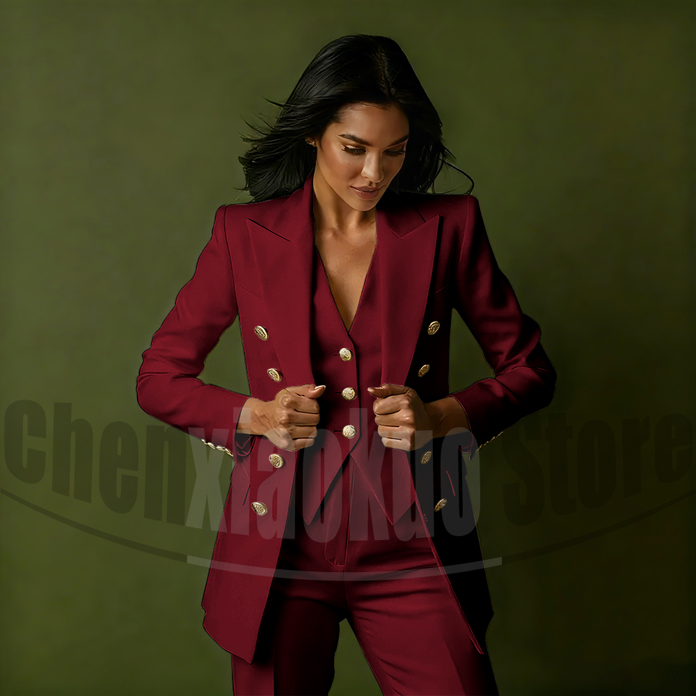 Damski trzyczęściowy garnitur  – Women Formal Wear Blazer Set recenzja i cena