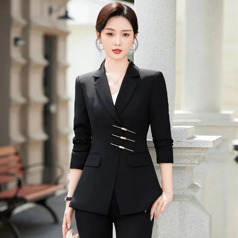 2025 Fashion White Red Black B – Women Formal Wear Blazer Set recenzja i cena