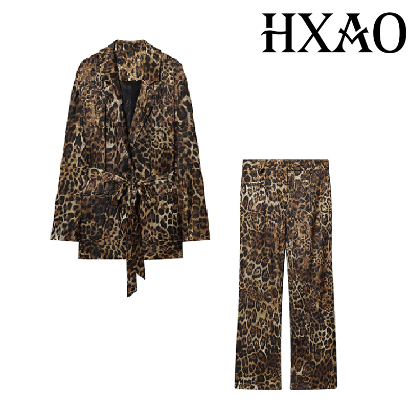 Zestawy spodni HXAO Leopard, 2 – Women'S Formal Wear Suit recenzja i cena