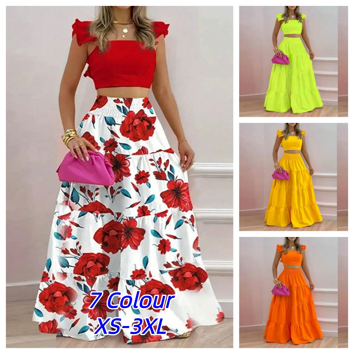 Zestaw spódnica i top Y2K, odz – Women Formal Wear For Summer recenzja i cena