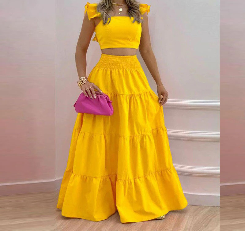 Zestaw spódnica i top Y2K, odz – Women Formal Wear For Summer recenzja i cena