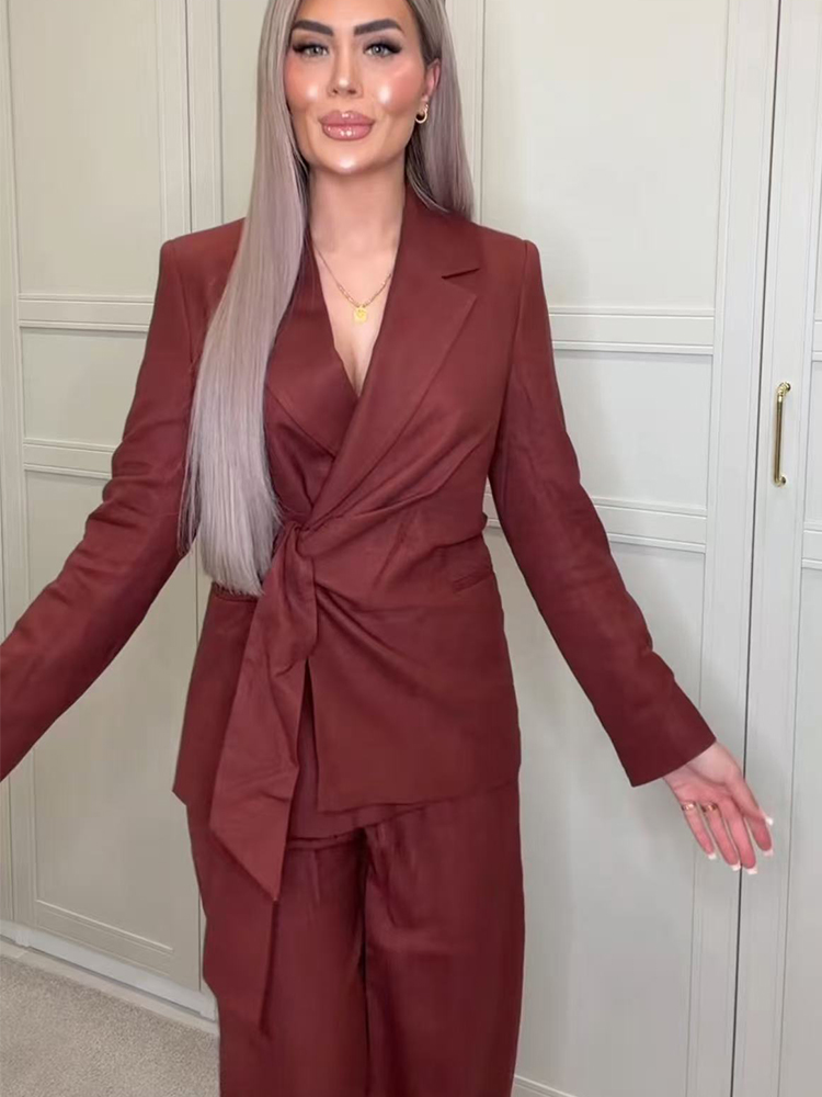 Elegancki damski garnitur biur – Women Formal Wear Blazer Set recenzja i cena