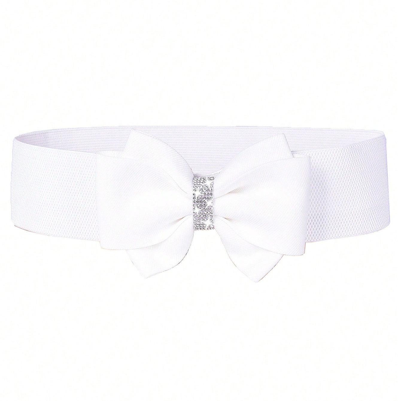 Biały pasek z kokardą, szeroki – Formal Wear For Women Xl recenzja i cena