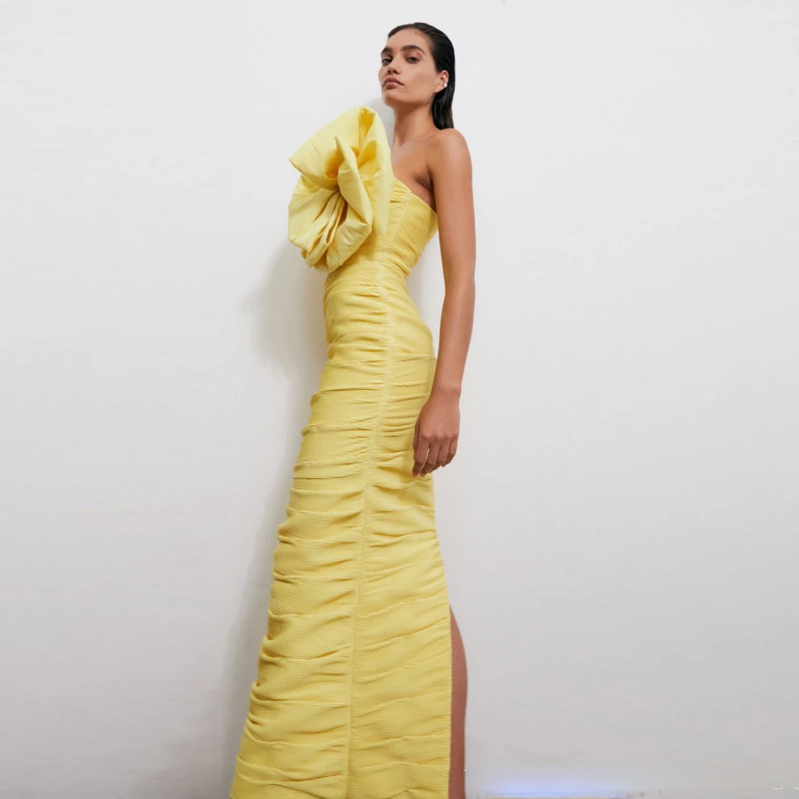 Żółta Arabska Suknia Wieczorow – Women Formal Wear H&M recenzja i cena