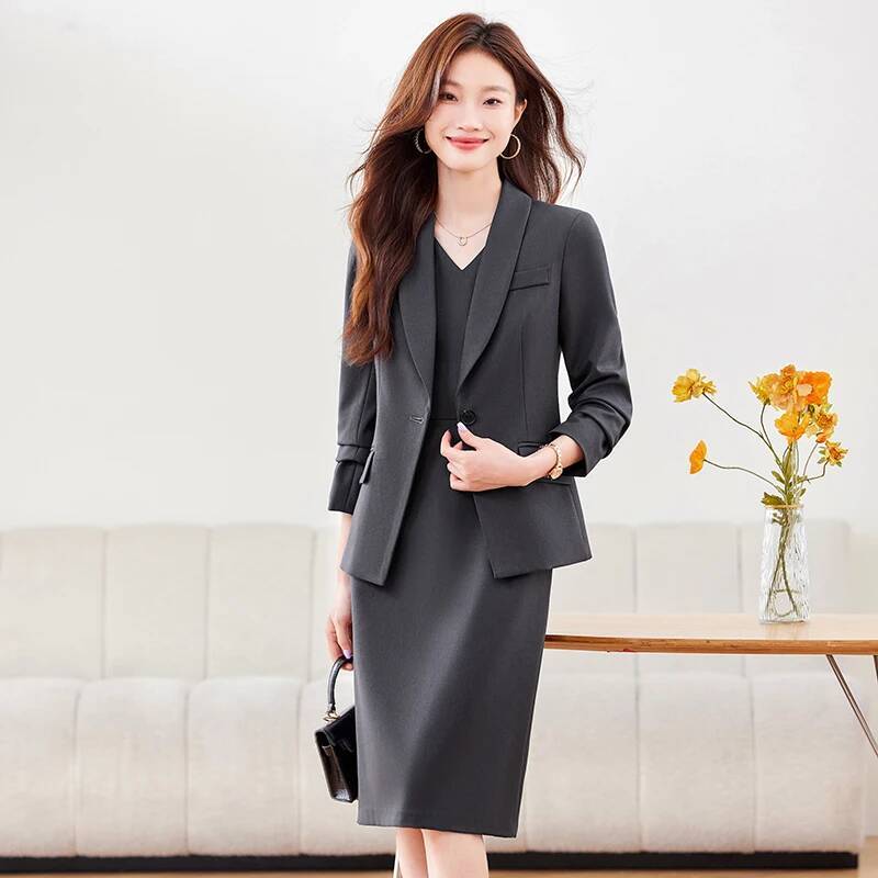 Wysokiej jakości damskie garni – Women Formal Wear Blazer Set recenzja i cena
