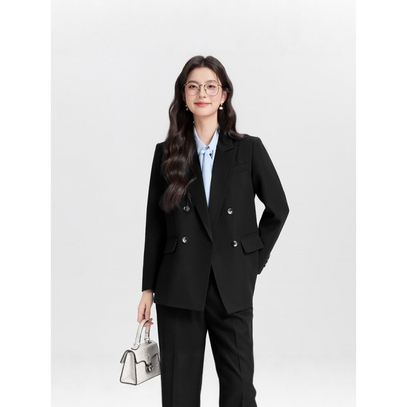 Granatowy dwurzędowy damski ga – High End Women'S Formal Wear recenzja i cena