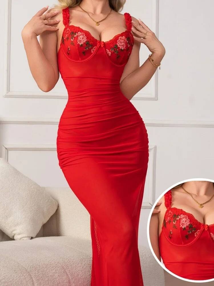 Czerwona marszczona sukienka n – Women Formal Wear H&M recenzja i cena