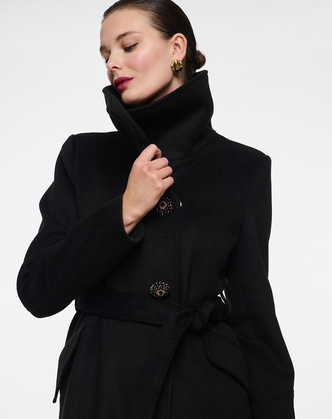 Damski płaszcz wełniany w styl – Women Formal Wear Belt recenzja i cena