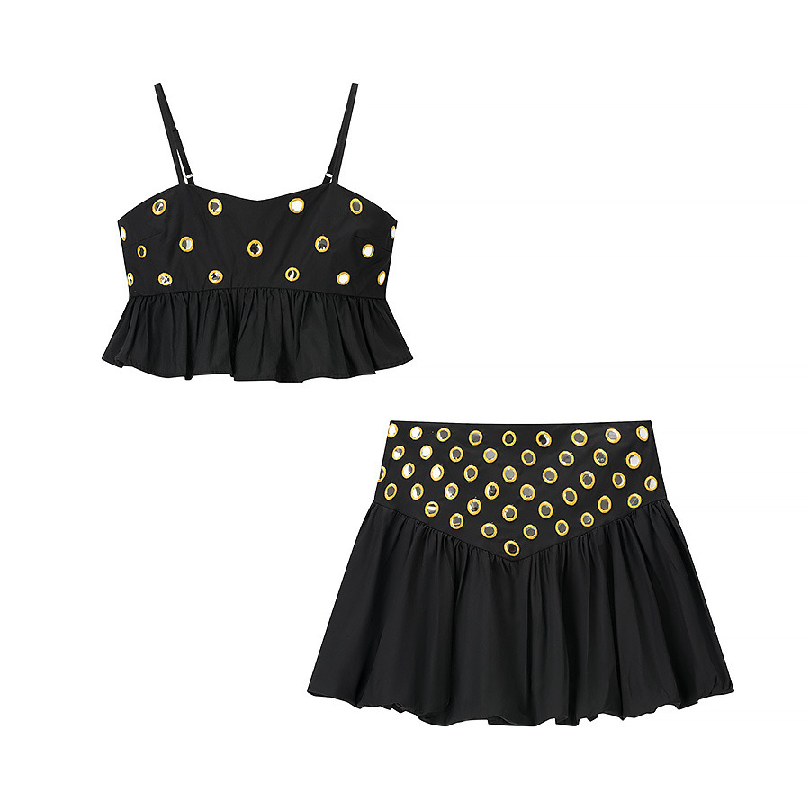 Damski metaliczny ażurowy plis – Shift Dress Sleeveless recenzja i cena