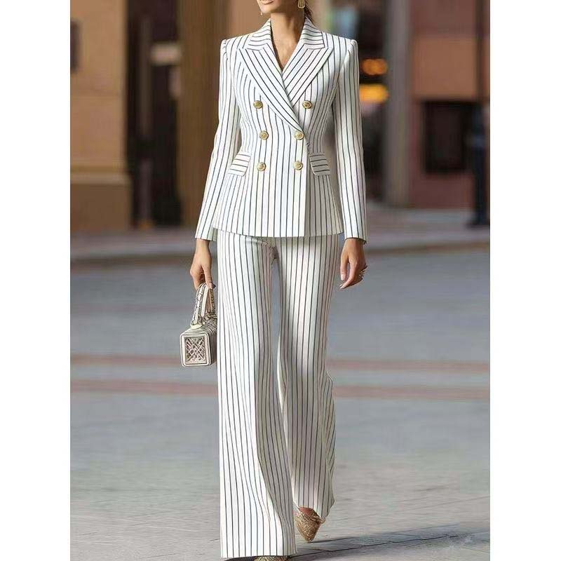 Jesienny damski garnitur w pas – Women Formal Wear Blazer Set recenzja i cena