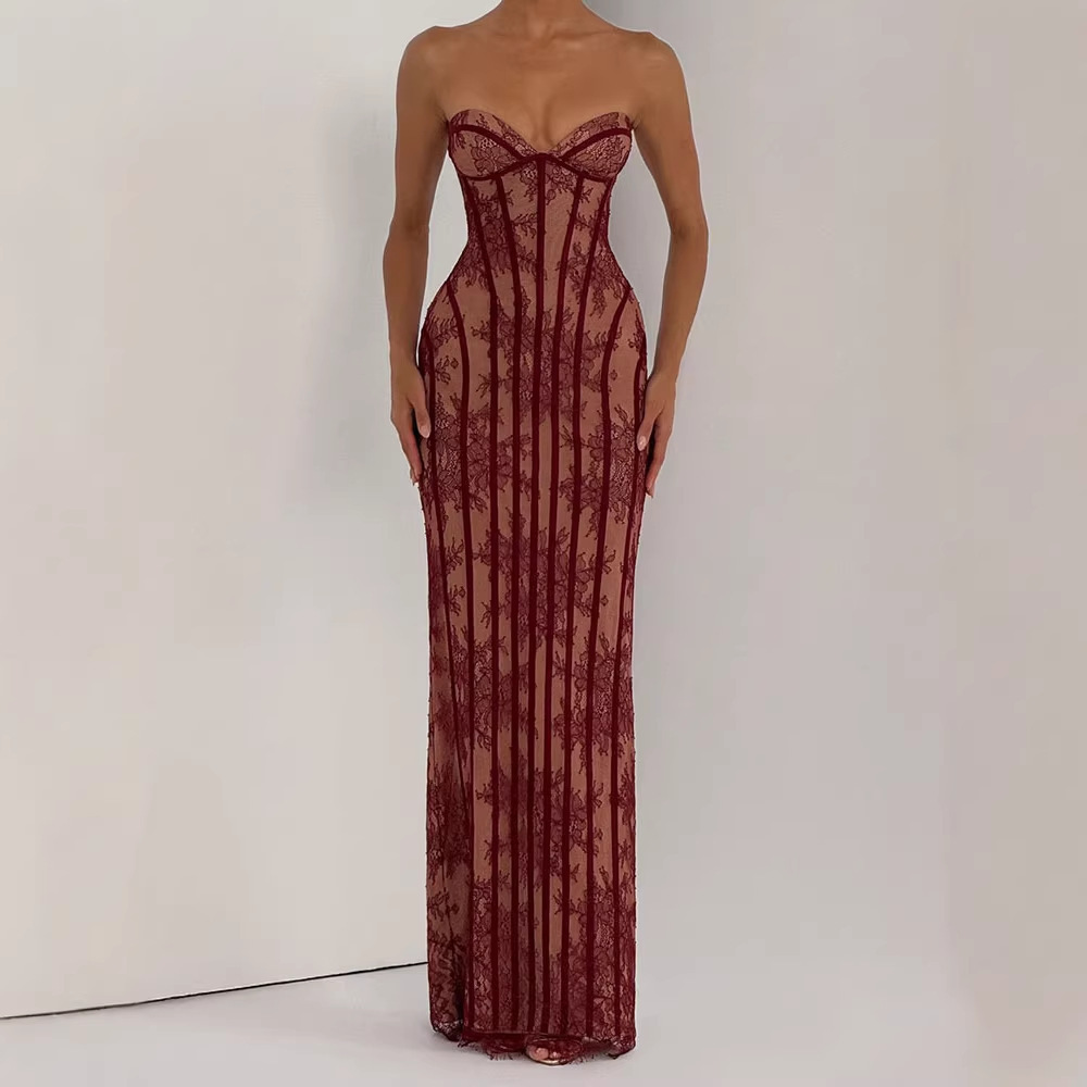 Sukienka maxi bez ramiączek, o – Women Formal Wear For Summer recenzja i cena